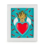 cornice con sacro cuore e peperoncini