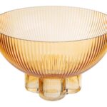 centrotavola coppa vetro ambra