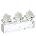 portacandele effetto ghiaccio cristallo