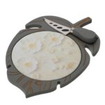 tagliere foglia legno e ceramica canvas