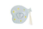 cuore led balloon celeste