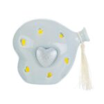 cuore led balloon celeste