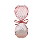 clessidra onda vetro rosa grande