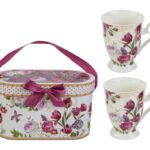 set 2 tazze bouquet di charme