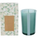 vaso vetro verde righe white