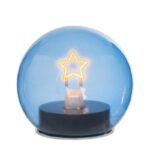 lampada vetro azzurra con stellina