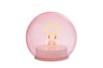 lampada vetro rosa con stellina