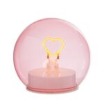 lampada vetro rosa con stellina