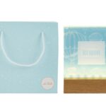 quadretto led vetro azzurro mongolfiere