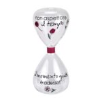 Profumatore vetro a clessidra "non aspettare il tempo"