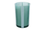 vaso vetro verde righe white - immagine 2