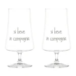 Set 2 Bicchieri birra Si beve in compagnia - 55cl - immagine 3