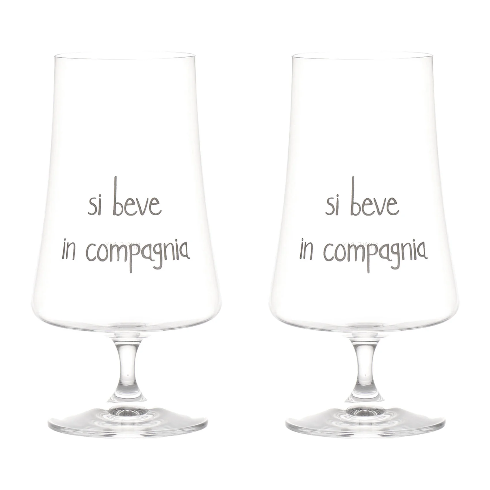 Set 2 Bicchieri birra Si beve in compagnia - 55cl - immagine 3