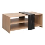 coffee table natural e marmo look - immagine 3