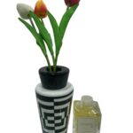 bottiglia porcellana cono con tulipani