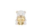 ORSETTO PORCELLANA LED 8x7xh.9,5CM BIANCO C/SHOPPER