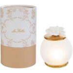 LAMPADA LED FIORE ROSA COL.BIANCO d.9,5xh.11CM C/ASTUCCIO