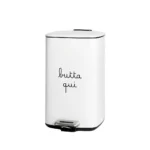 pattumiera white ''butta qui''