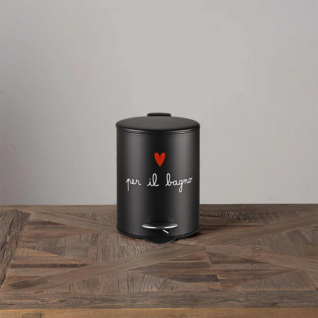 pattumiera black ''per il bagno'' - immagine 2