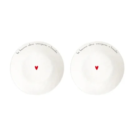 set 2 piatti fondi ''le buone idee vengono a tavola''