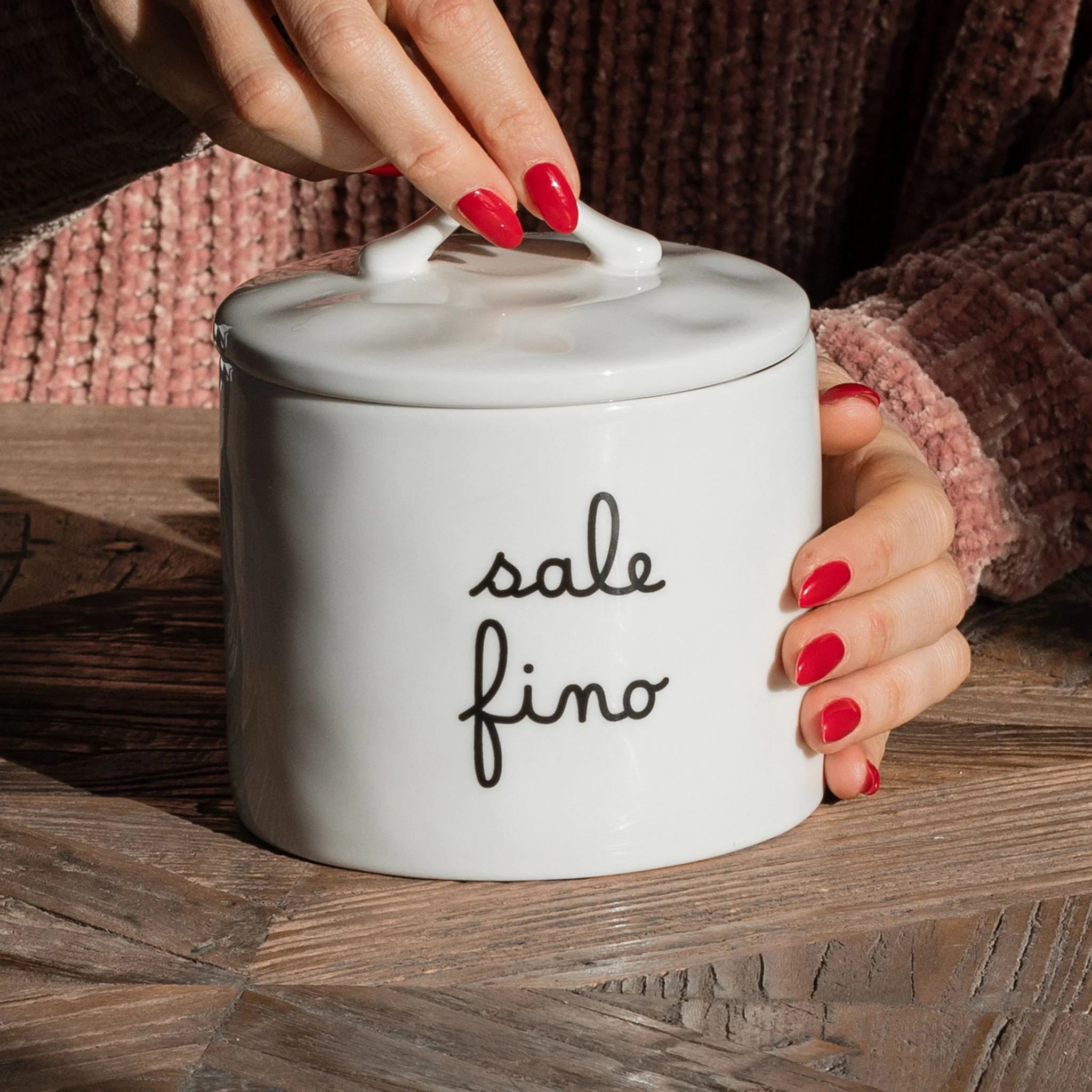 barattolo in gres ''sale fino'' - immagine 2