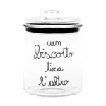 biscottiera vetro ''un biscotto tira l'altro''