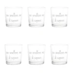 set 6 bicchieri acqua ''non smettere mai di sognare'' - immagine 2