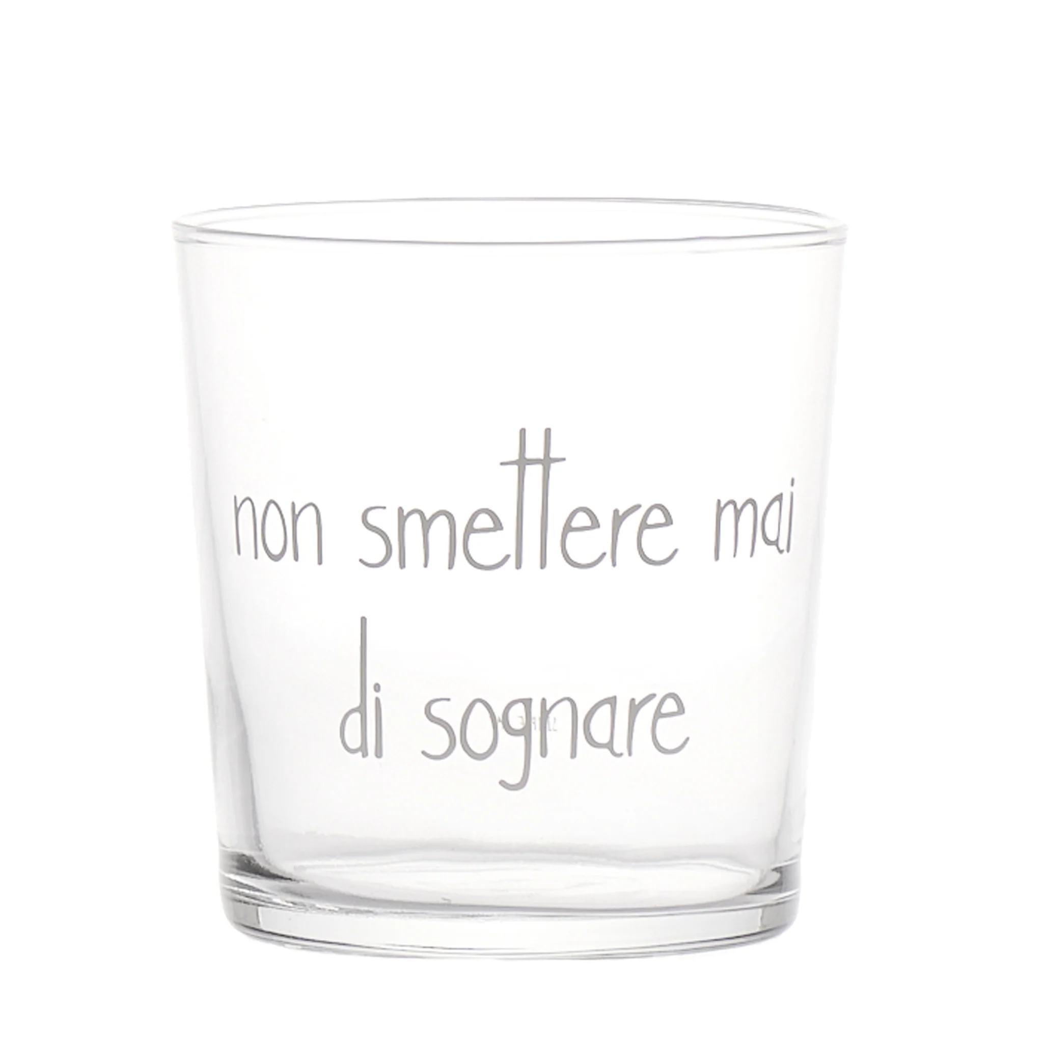 set 6 bicchieri acqua ''non smettere mai di sognare'' - immagine 1