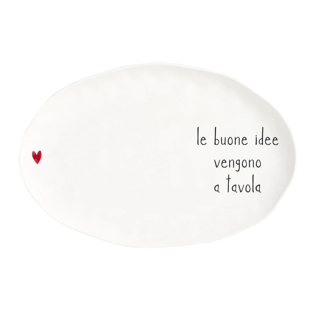 Piatto ovale Le buone idee vengono a tavola - immagine 1