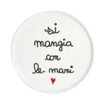 piatto pizza ''si mangia con le mani''