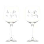 set 2 calici coktail ''ho voglia di spritz''