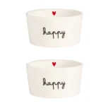 set 2 coppette gres ''happy''