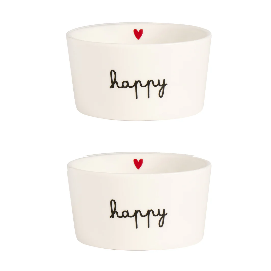 set 2 coppette gres ''happy'' - immagine 1