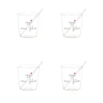 set 4 tazzine caffè ''oggi sono felice''