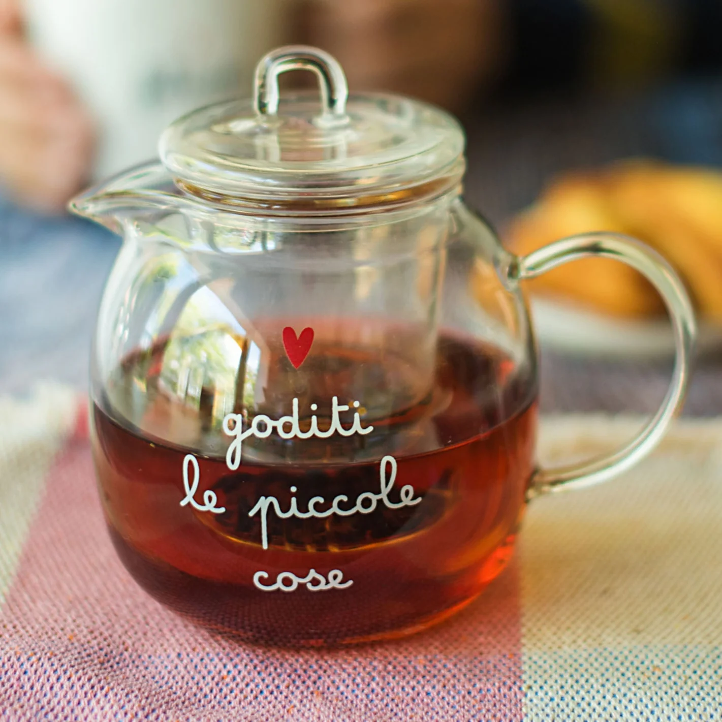 teiera vetro ''goditi le piccole cose'' - immagine 2